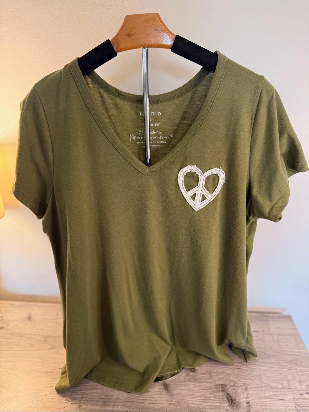 Torrid Classic Fit Tee with Heart Patch